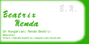 beatrix menda business card